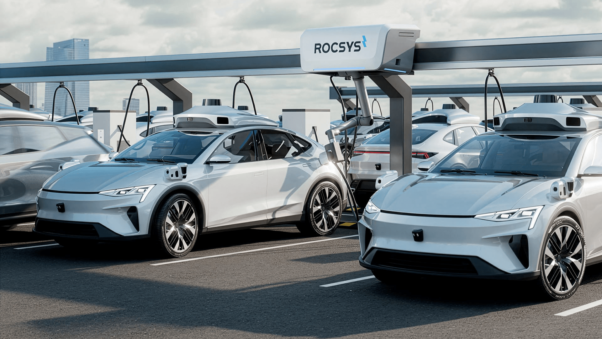 Rocsys launches first multi-bay hands-free robotaxi charger, raises a $13M Series A extension